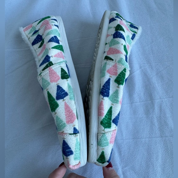TOMS X Paper Source White Bottle Brush Trees Alpargata Ortholite Slip-On 8.5 - Picture 4 of 9